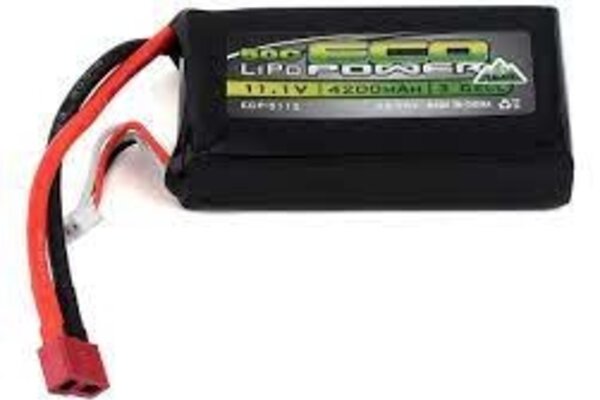 EcoPower ECP-5115 "Trail" 3S Shorty 50C LiPo Battery (11.1V/4200mAh)