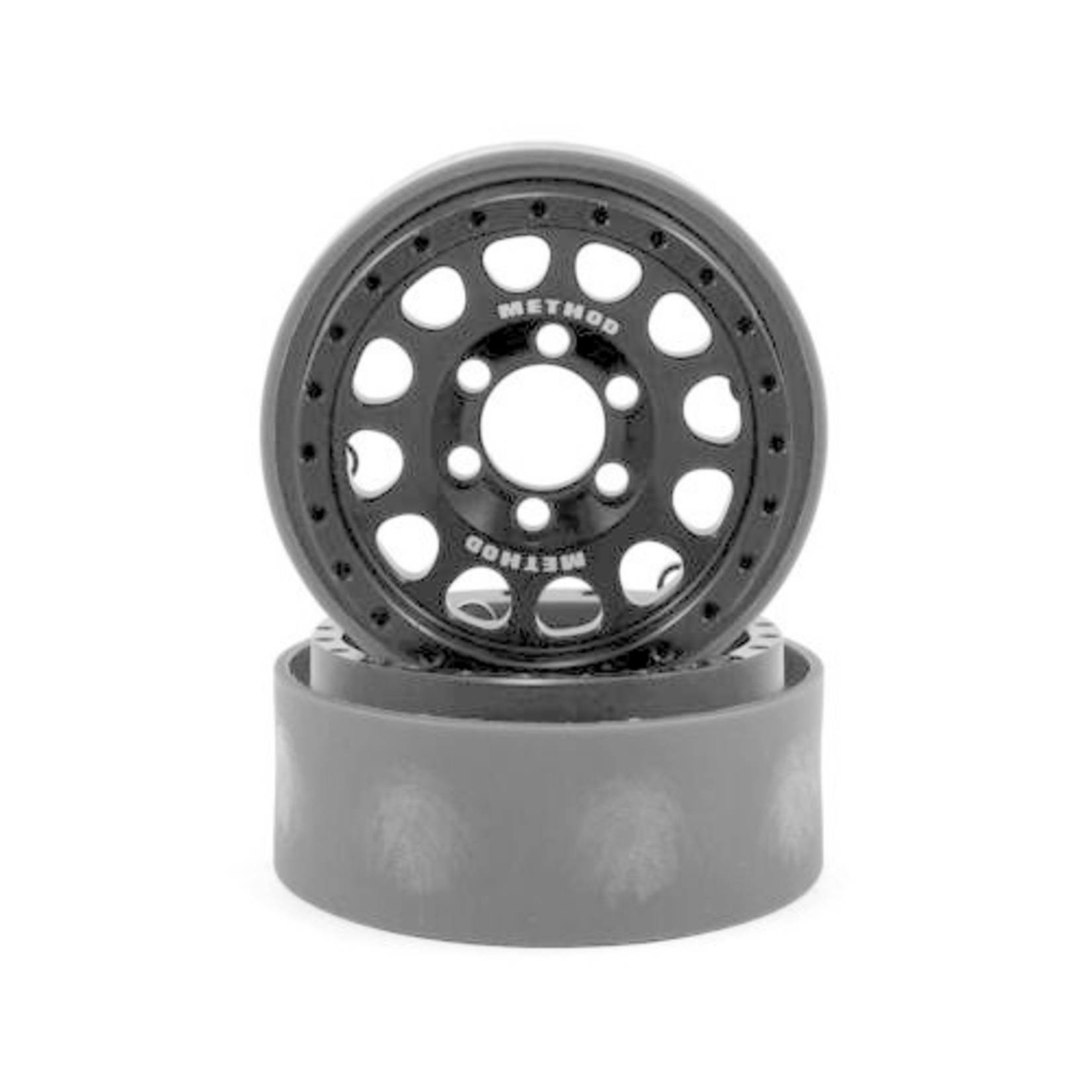 Vanquish Products VPS07911  Vanquish Products Method 105 1.9 Beadlock Crawler Wheels (Black/Silver) (2)