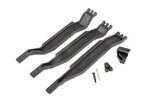 Traxxas 6726X  Battery hold-down (3)/ battery clip/ hold-down post/ screw pin/ pivot post screws