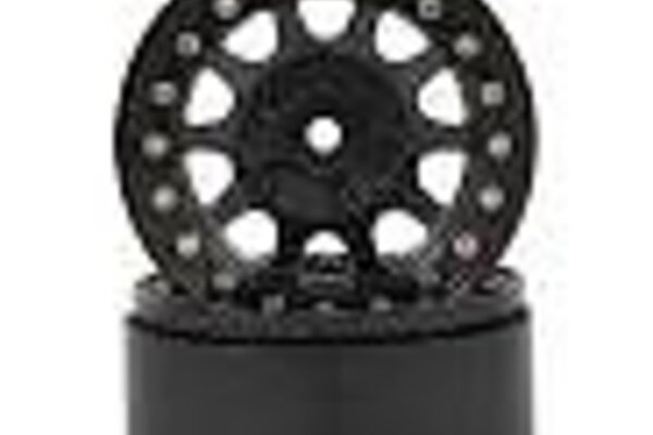 SSD RC SSD00003  SSD RC D Hole 1.9 Steel Beadlock Crawler Wheels (Black) (2)