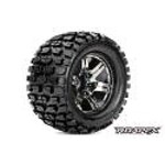 Roapex R/C ROPR3002-CB0  Tracker 1/10 Monster Truck Tire Chrome Black Wheel