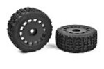 Corally (Team Corally) C-00180-613  Off-Road 1/8 Truggy Tires Tracer Glued on Black Rims