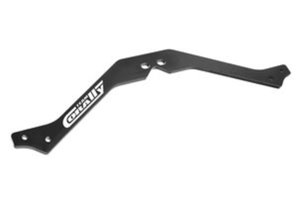 Corally (Team Corally) COR00180-867  Chassis Brace, Asuga XLR, Center Upper, Aluminum 3mm, Black