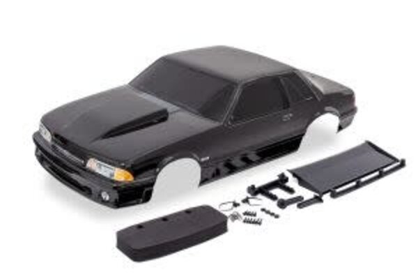 Traxxas 9421A Body, Ford Mustang, Fox Body, black (painted, decals applied)