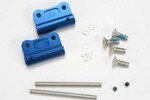 Traxxas 2798X Mounts, suspension arm (blue-anodized 6061-T6 aluminum)(rear)(+/- 1-degree)(L&R)