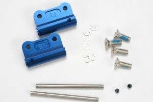 Traxxas 2798X Mounts, suspension arm (blue-anodized 6061-T6 aluminum)(rear)(+/- 1-degree)(L&R)