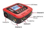 Hitec HRC44254   X4AC PRO 200 Watt 4 Port AC/DC Multi Charger