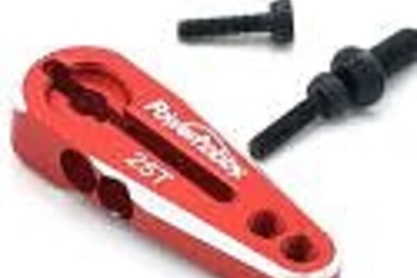 Powerhobby PHBPHS1429RED  Powerhobby 25T Aluminum Clamping Servo Horn Red