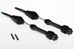 Traxxas 6851R Driveshafts, front, steel-spline constant-velocity (complete assembly) (2) Traxxas 6851R Driveshafts, front, steel-spline constant-velocity (complete assembly) (2)