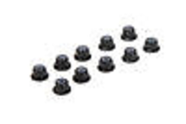 TLR (Team Losi Racing) TLR336005  M3 Flanged Aluminum Lock Nuts, Black (10)