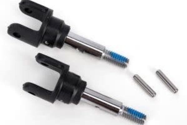 Traxxas 6854X   Stub axles, front, heavy duty (2)/ yokes (2)/ pins (4)