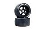 ARRMA ARA550073  dBoots Hoons 53/107 2.9 Pre-Mounted Belted Tires, White, 17mm Hex, 5-Spoke