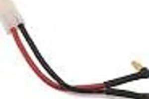LRP LRP65838   LRP LIPO HARDCASE ADAPTER WIRE - 4MM MALE PLUG TO TAMIYA/JST PLUG 90 ANGLE