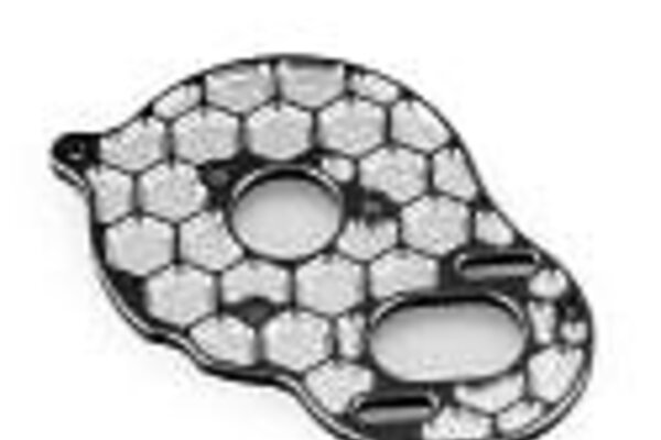 J Concepts JCO29102 Aluminum +2mm Rear Motor Plate Honeycomb, Black