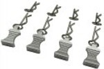 Hot Racing HRAAC03EZ08  1/10 Silver Aluminum EZ Pulls Body Clips