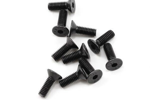 Protek RC PTK-H-2303   RC 4x12mm "High Strength" Flat Head Screws (10)