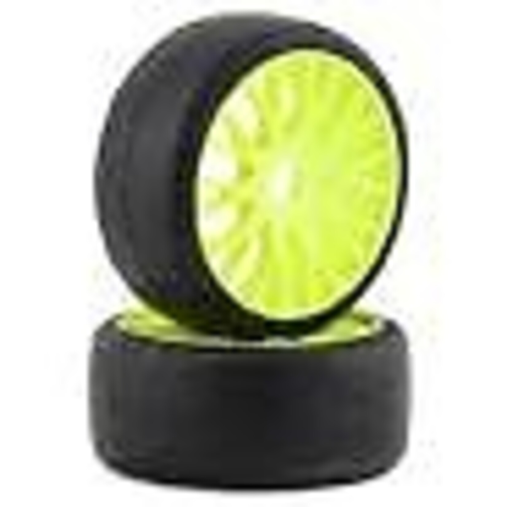 GRP TYRES GRPGTY04-XM5  GRP Tires GT - TO4 Slick Belted Pre-Mounted 1/8 Buggy Tires (Yellow) (2) (XM5) w/FLEX Wheel