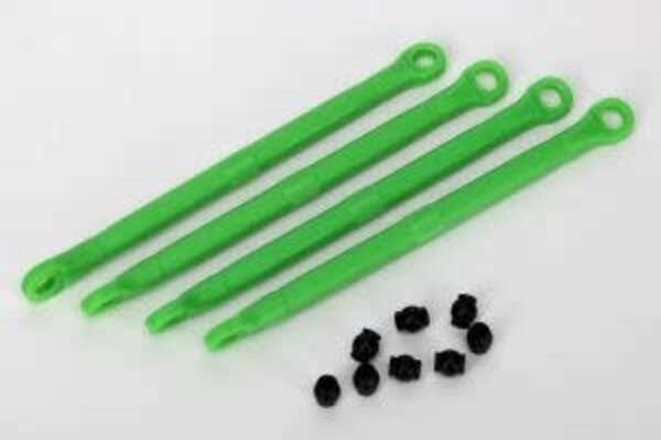 Traxxas 7138G Toe link, front & rear (molded composite) (green) (4)/ hollow balls (8)