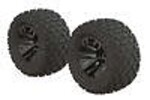 ARRMA ARA550086  ARRMA Dboots 'Fortress MT' Tire Set Glued Gun Metal (2)