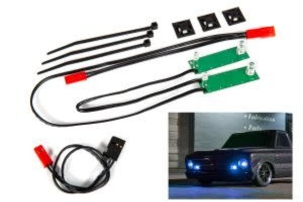 Traxxas 9496 LED light set, front, complete (white) (includes light harness, power harness, zip ties (9))