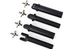 Traxxas 6850X Half shafts, heavy duty (external splined (2)/ internal splined (2))/ metal u-joints (4)