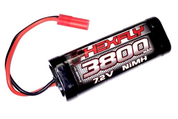 Redcat Racing HX-3800MH-B   3800mAh Ni-MH Battery - 7.2V with Banana 4.0 Connector