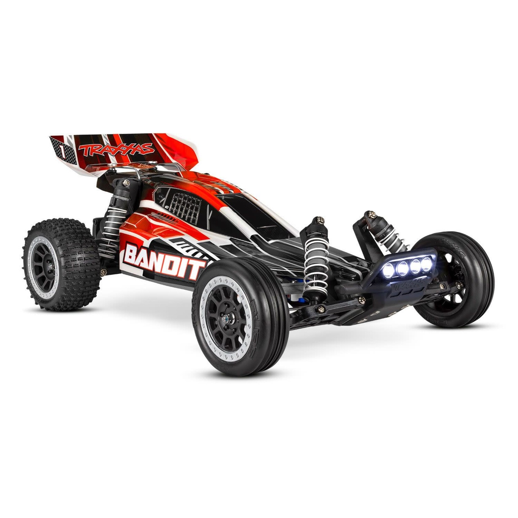 Traxxas 24054-61-RBLK Bandit®: 1/10 Scale Off-Road Buggy with TQ™ 2.4GHz radio system and LED lights