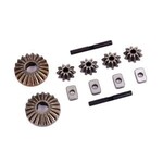 Traxxas 9582 Gear set, differential (output gears (2)/ spider gears (4)/ spider gear shafts (2)/ spacers (4))
