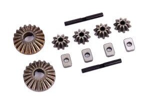 Traxxas 9582 Gear set, differential (output gears (2)/ spider gears (4)/ spider gear shafts (2)/ spacers (4))