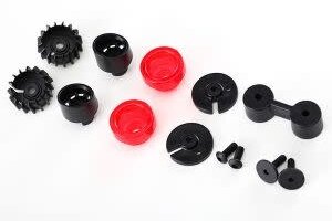 Traxxas 8314 Tail lights (2)/ tail light mounts (4) / exhaust tips (2)/ exhaust tip mount (1)/ 3x10 flat-head screws (2)/ 3x8 BCS (2)