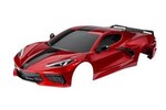 Traxxas 9311R Body, Chevrolet Corvette Stingray, complete (red) (painted, decals applied) (includes side mirrors, spoiler, grilles, vents, & clipless mounting)