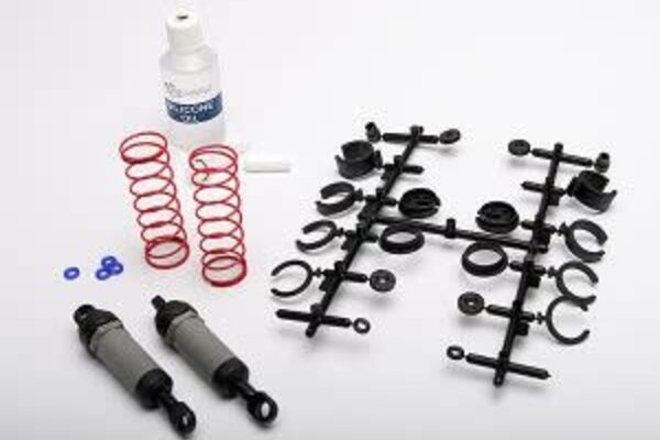 Traxxas 3760A Ultra Shocks (gray) (long) (complete w/ spring pre-load spacers & springs) (2)