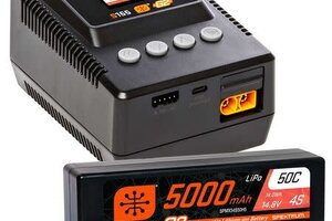 SPEKTRUM SPMXPSS400 Smart Powerstage Surface Bundle: 5000mAh 4S LiPo Battery / S155 Charger