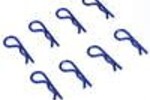 Dynamite DYN5526  Anodized Body Clips, Blue (8)