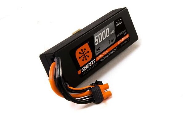 SPEKTRUM SPMX50002S30H3  5000mAh 2S 7.4V Smart LiPo 30C Hardcase; IC3