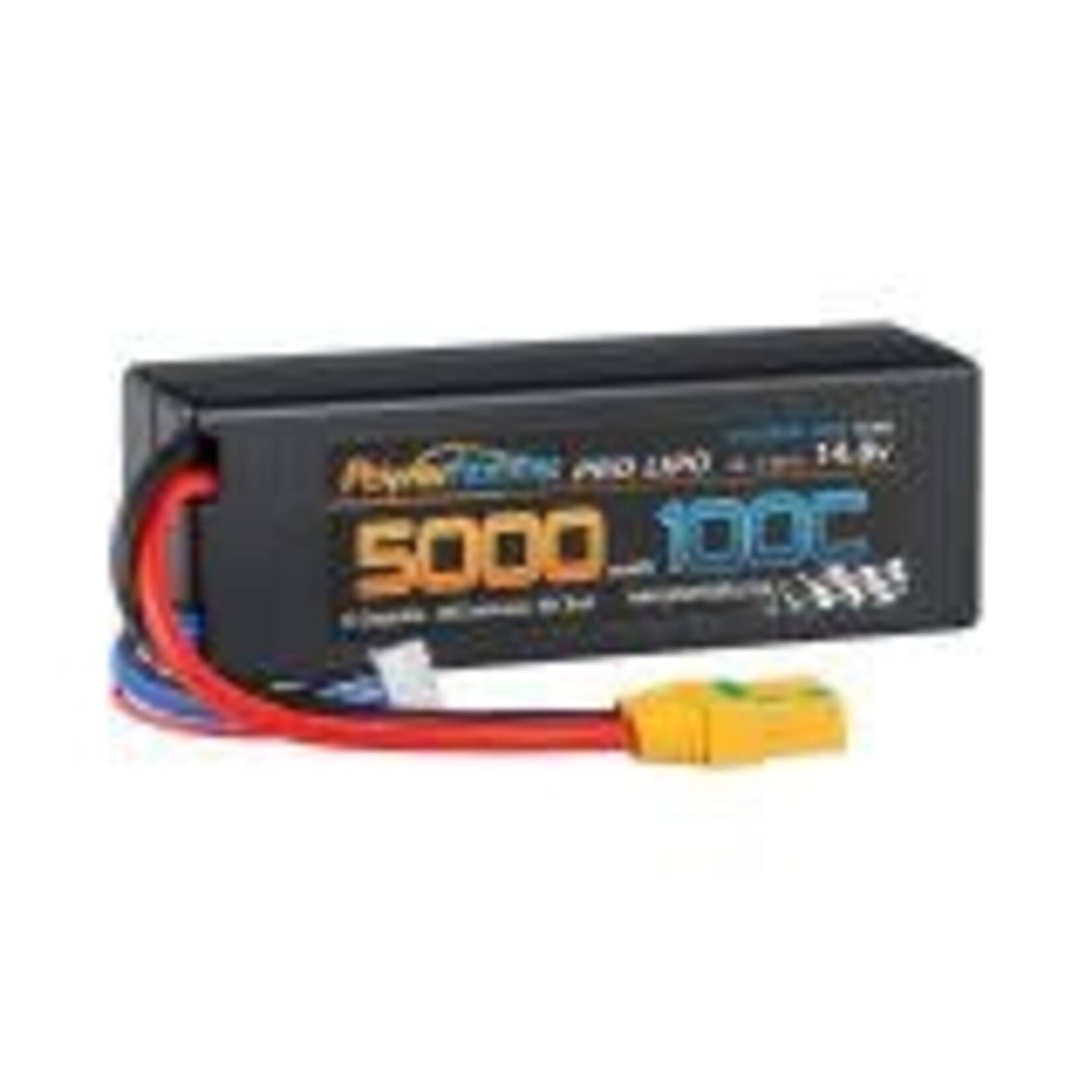 Powerhobby PHB4S5000100LCGXT90  Powerhobby 4S 14.8V 5000mah 100C Lipo Battery w XT90 Plug Hard Case LCG