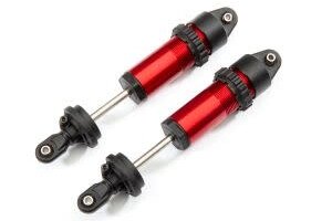 Traxxas 8961R Shocks, GT-Maxx®, aluminum (red-anodized) (fully assembled w/o springs) (2)