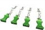 Hot Racing AC03EZ05  1/10 Green Alum EZ Pulls, 4pcs and Body Clips (8pcs)