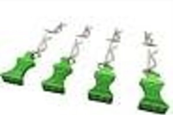Hot Racing AC03EZ05  1/10 Green Alum EZ Pulls, 4pcs and Body Clips (8pcs)