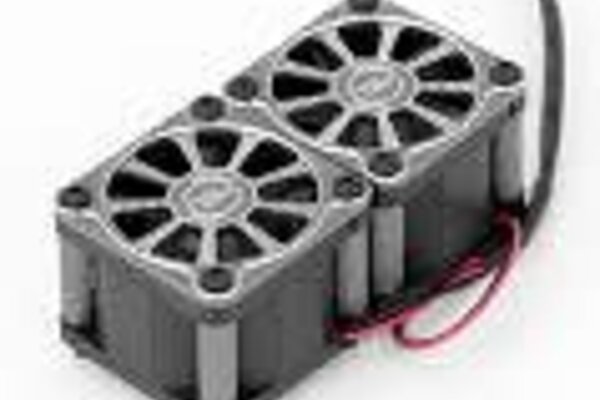 Powerhobby PHBPHF116BLACK  Twister Twin / Dual 40mm 1/8 1/5 Motor Aluminum Cooling Fan