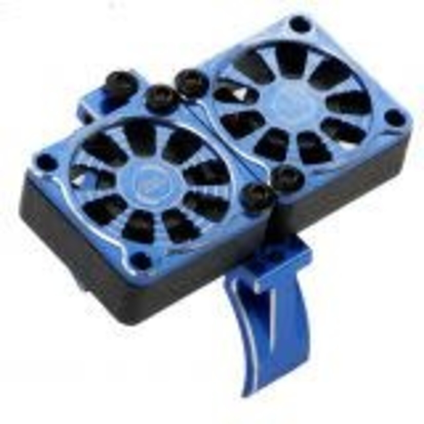 Powerhobby PH1295Blue  Powerhobby 1/8 Aluminum HeatSink (Motor Mount) w/Twin Turbo High-Speed 30mm Cooling Fans For 40-42mm Diamtere Motors