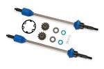 Traxxas 5551X Driveshafts, Jato (steel constant-velocity) (assembled with inner and outer dust boots) (1 pair)