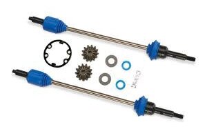 Traxxas 5551X Driveshafts, Jato (steel constant-velocity) (assembled with inner and outer dust boots) (1 pair)