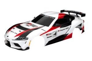 Traxxas 9340X Body, Toyota Supra GT4, complete (white) (painted, decals applied) (includes side mirrors, wing, grilles, vents, & clipless mounting)