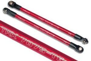 Traxxas 5319X Push rod (aluminum) (assembled with rod ends) (2) (red) (use with #5359 progressive 3 rockers)