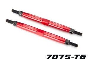Traxxas 5939R Toe links, Slayer Pro 4X4 (TUBES™ 7075-T6 aluminum, red) (88mm, fits front or rear) (2)/ rod ends, rear (4)/ rod ends, front (4)/ wrench (1)