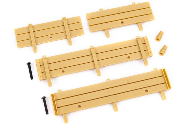 Traxxas 9798  Stake sides, utility trailer (complete set)/ spare tire mount (2)/ 3x18mm BCS (2)