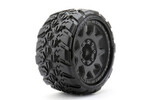 Jetko Tires JKO1602CBMSGBB3   1/8 SGT 3.8 King Cobra Tires Mounted on Black Claw Rims, Medium Soft, Belted, 12mm (2) 12mm Wide (for Traxxas Hoss)