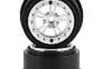 SSD RC SSD00525  SSD RC V Spoke Lightweight Aluminum Drag Racing Beadlock Wheels (Silver) (2) (2.2/3.0")