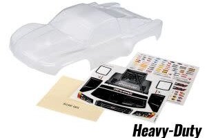 Traxxas 6811R Body, Slash, heavy duty (clear, requires painting)/ window masks/ decal sheet